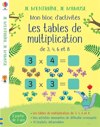 Les tables de multiplication de 3, 4, 6 et 8 : mon bloc d'activités