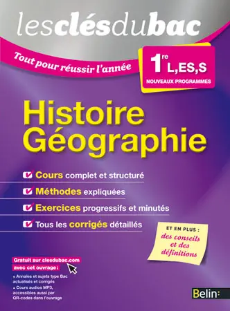 Histoire géographie 1re L, ES, S : nouveaux programmes