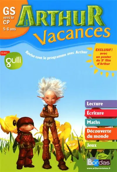 Arthur vacances GS vers le CP, 5-6 ans