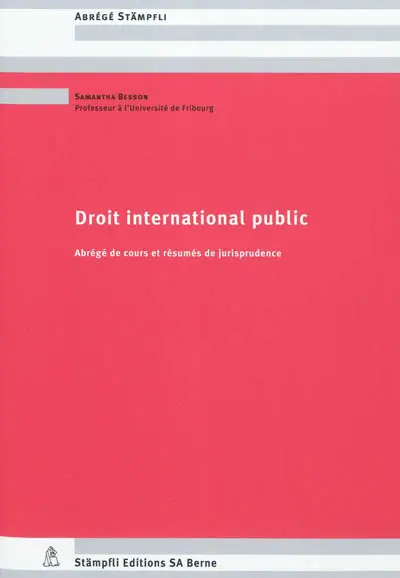 Droit international public : abrégés de cours et résumés de jurisprudence