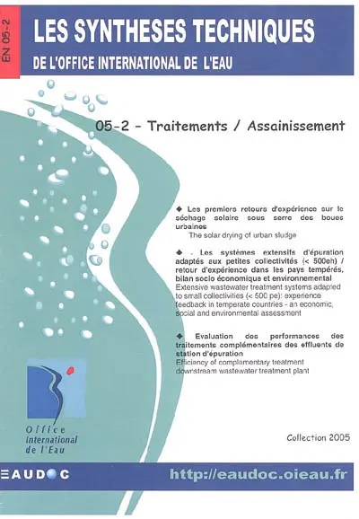 Les synthèses techniques de l'Office international de l'eau. Vol. 5-2. Traitements, assainissement