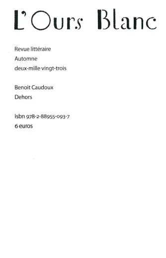 Ours blanc (L'), n° 40. Dehors