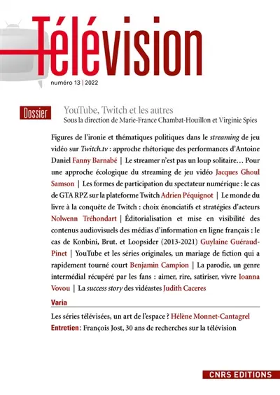 Télévision, n° 13. YouTube, Twitch et les autres