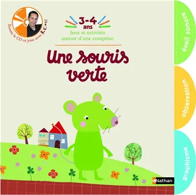 Le cahier d'éveil de mes 3-4 ans : une souris verte