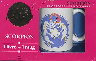 Scorpion : 23 octobre-22 novembre : 1 livre + 1 mug