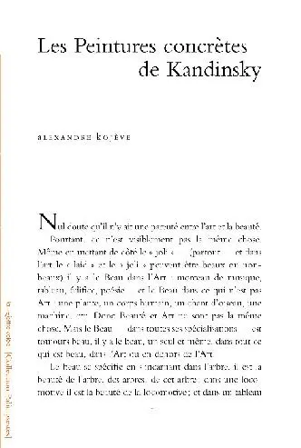 Les peintures concrètes de Kandinsky