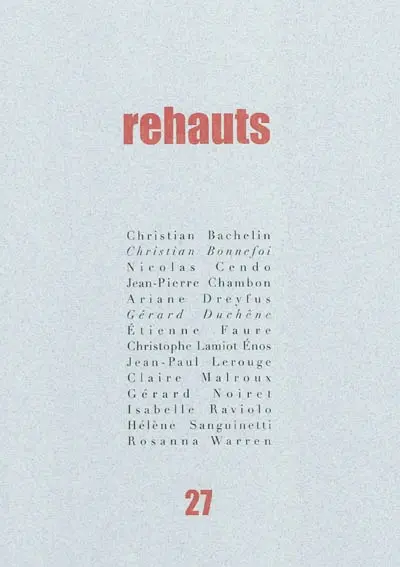 Rehauts, n° 27