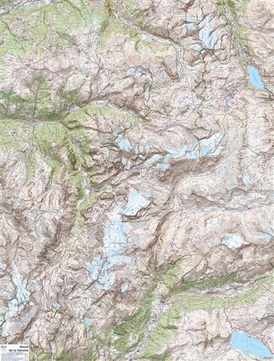 MASSIF DE LA VANOISE POSTER PLASTIFIE 100X132