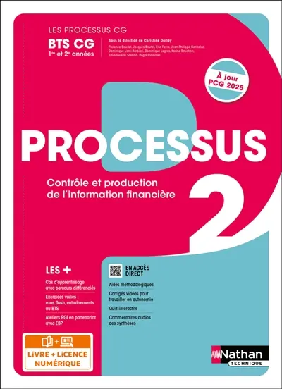 Processus 2 BTS CG 1re et 2e années : contrôle et production de l'information financière : livre + licence élève
