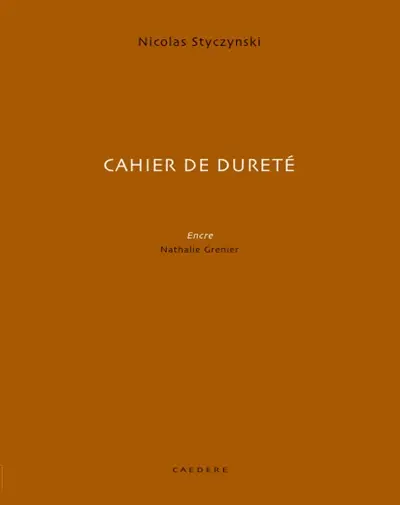 Cahier de dureté