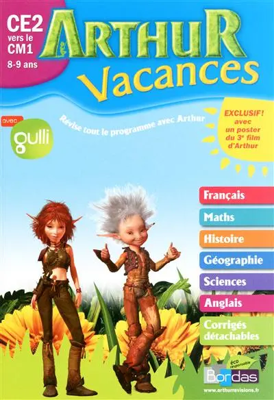 Arthur vacances CE2 vers le CM1, 8-9 ans