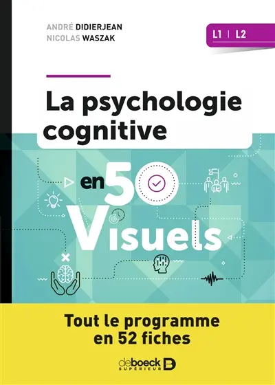 La psychologie cognitive en 50 visuels : L1, L2 : tout le programme en 52 fiches