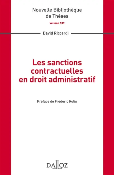 Les sanctions contractuelles en droit administratif