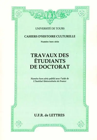 Travaux des étudiants de doctorat