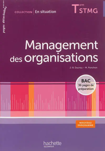 Management des organisations terminale STMG : nouveau programme