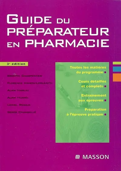 Guide du préparateur en pharmacie