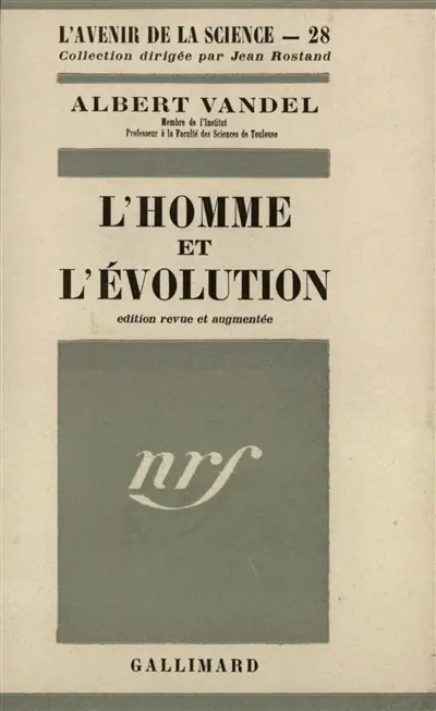 L'homme et l'évolution