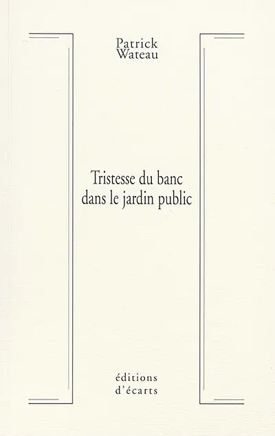 Tristesse du banc dans le jardin public