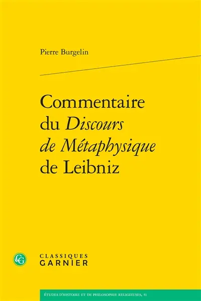 Commentaire du Discours de métaphysique de Leibniz
