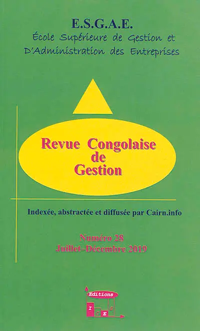 Revue congolaise de gestion, n° 28