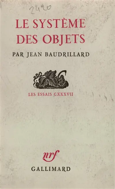 Le système des objets
