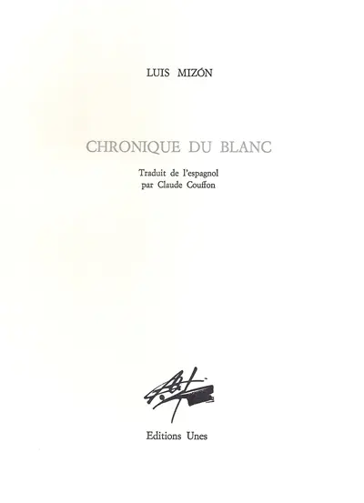 Chronique du blanc