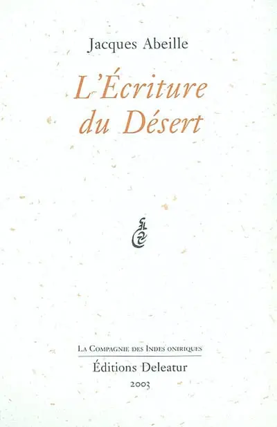 L'écriture du désert