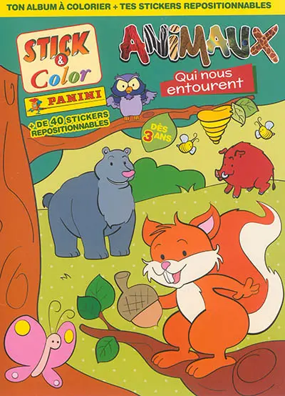 Animaux qui nous entourent : + de 40 stickers repositionnables