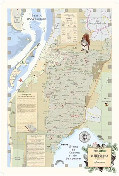 Carte de la forêt usagère de La Teste-de-Buch et de ses abords