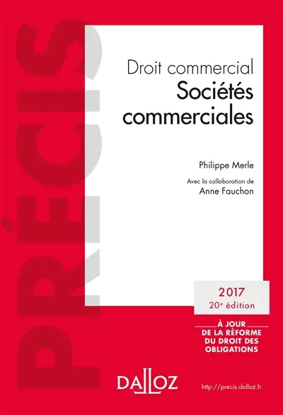 Droit commercial : sociétés commerciales : 2017