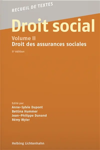 Droit social. Vol. 2. Droit des assurances sociales