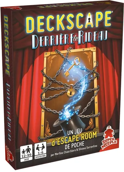 Deckscape. Derrière le rideau : un jeu d'escape room de poche
