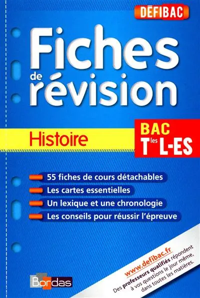 Histoire, bac terminales L, ES : fiches de révision