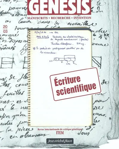 Genesis, n° 20. Ecriture scientifique