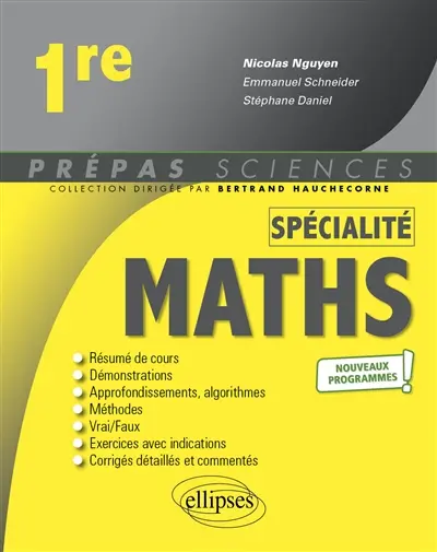 Spécialité maths 1re : nouveaux programmes