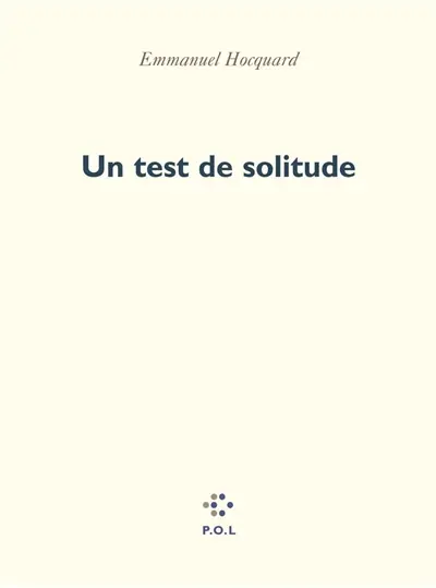 Un test de solitude : sonnets