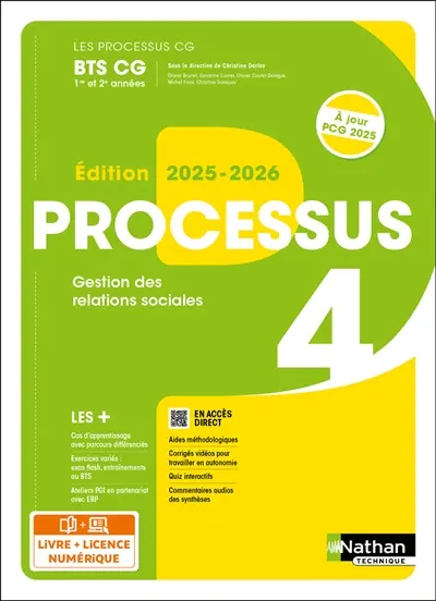 Processus 4, gestion des relations sociales BTS CG 1re et 2e années : livre + licence élève