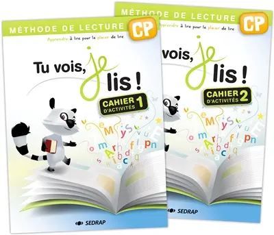 Tu vois, je lis ! : méthode de lecture, CP : cahier d'activités 1-2