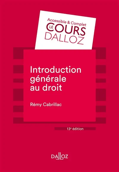 Introduction générale au droit : 2019
