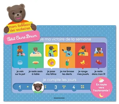 Mon tableau des victoires Petit Ours Brun : en route vers l'autonomie !