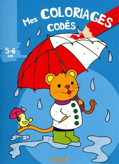 Mes coloriages codés : le chat : 5-6 ans