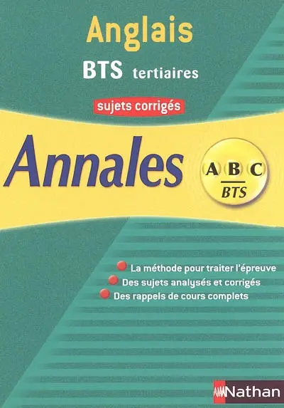 Anglais BTS tertiaires