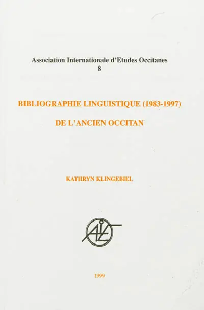 Bibliographie linguistique (1983-1997) de l'occitan médiéval et moderne
