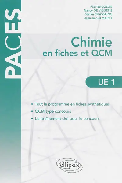 Chimie en fiches et QCM : UE1