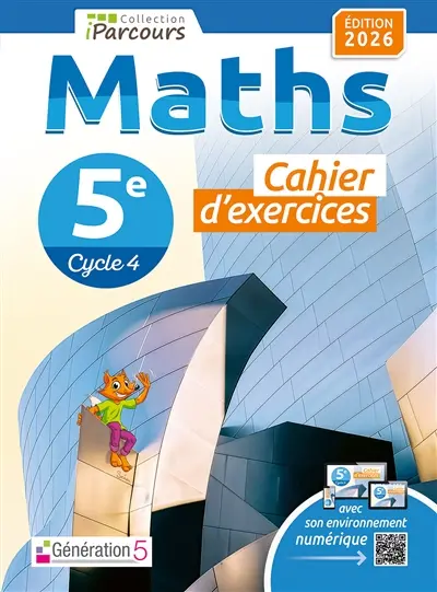 Cahier d'exercices iParcours maths 5e (édition 2026)