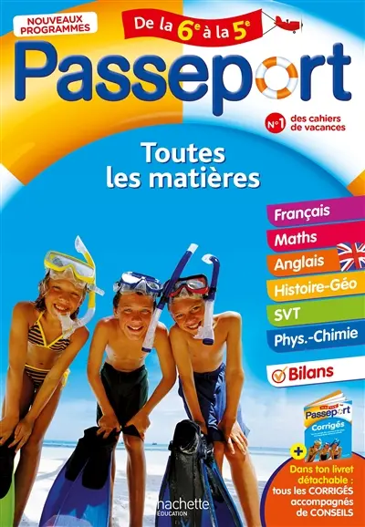 Passeport de la 6e à la 5e : toutes les matières
