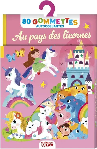 Au pays des licornes : 80 gommettes autocollantes