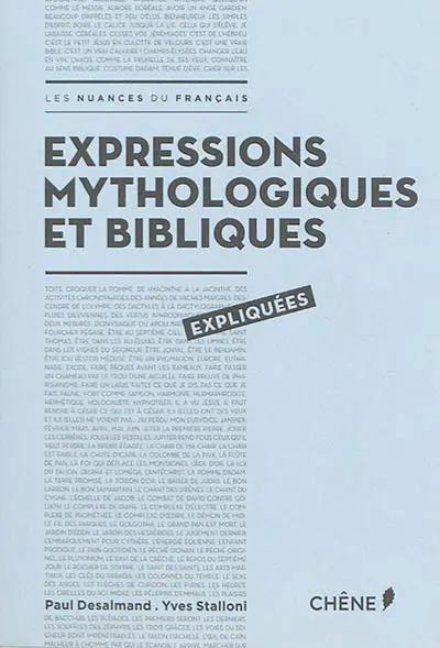 Expressions mythologiques et bibliques expliquées