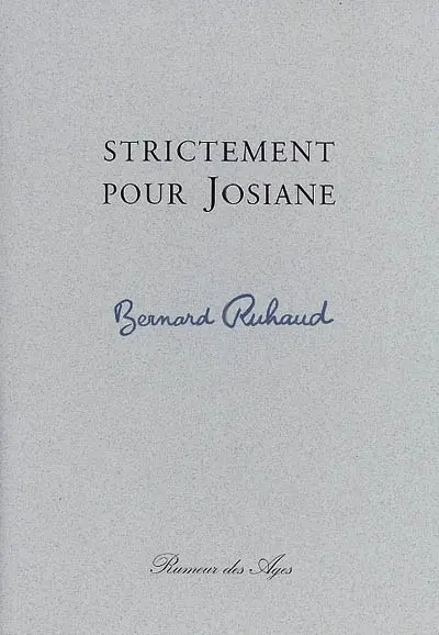 Strictement pour Josiane