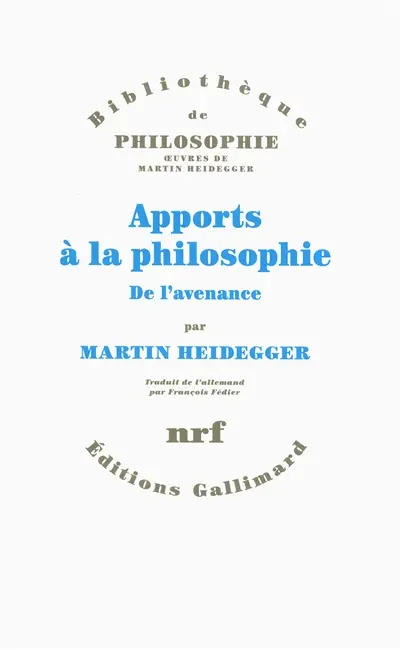 Apports à la philosophie : de l'avenance